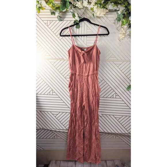 ROXY Women's Jumpsuit Tie Front Sleeveless Flowy Viscose Floral Size XS - Picture 1 of 12